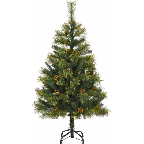 Albero di Natale Albero natalizio Albero festivo Artificiale Incernierato con Pigne 150 cm (1/5)