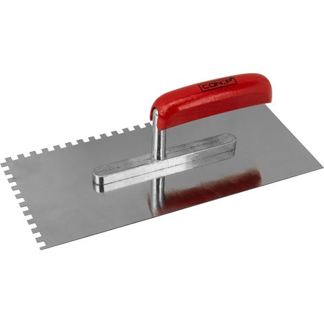 Zahnglättekelle 280 x 130 mm, Zahnung 6 x 6 mm rostfrei Fliesenwerkzeug (1/2)