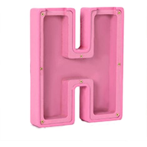 Tirelire simple en forme de lettre majuscule élégante et pratique pour économiser de l'argent cadeau idéal pour la fête des enfants - H (1/4)
