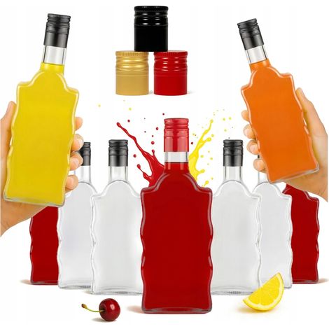 50x FALA-FLASCHE 500 ml + LANGER VERSCHLUSS Glasflaschen für Schwarzgebrannten, Wodka
