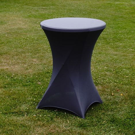 Stehtischhusse Stretch anthrazit Partytisch Bistrotisch 80cm (1/5)