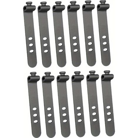 Lot de 12 attaches-câbles en silicone — Organiseur pour câbles de données et cordons d'écouteurs — Fixations anti-perte (1/5)