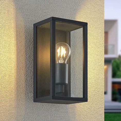 [GEBRAUCHT] B-Ware Lindby Außenwandleuchte Peldar LED Gartenlampe anthrazit 26cm dimmbar IP44 (1/2)