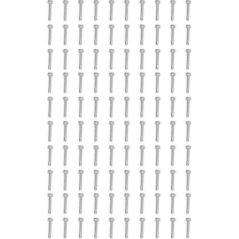 Jeu de 100 vis autoperceuses en acier inoxydable à tête cruciforme et ronde M4,2 x 32