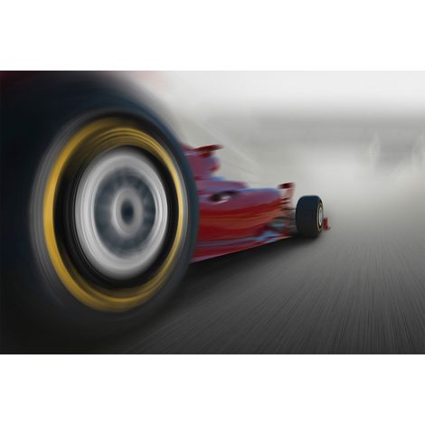 Papier peint panoramique voiture de course rouge | Tapisserie panoramique chambre ado voiture| Papier peint panoramique chambre garçon - 267 x 400 cm (4 pièces) (1/2)
