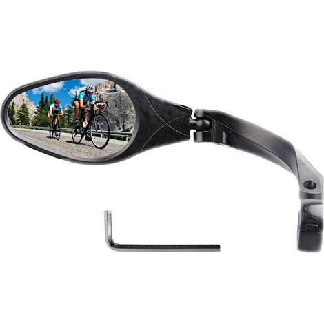 Rétroviseur Vélo, vélos électriques scooter vélo de montagne universel rétroviseur convexe miroir rétroviseur de recul rétroviseur de vélo rotatif réglable, unilatéral gauche