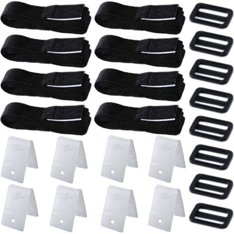8 Rouleaux de Film Solaire pour Piscine avec Sangles de Fixation et Pinces et Boucles pour Piscine Universelle dans Le Sol