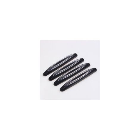Ede Sollbry Lot de 4 protections de portières de voiture, housses latérales, autocollants anti-rayures, décoration pour la plupart des voitures et camions (noir) (1/2)