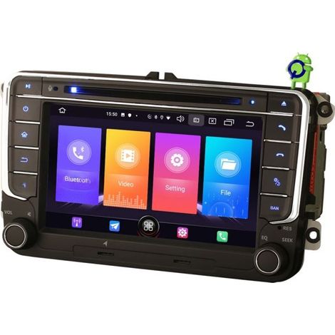 AUTORADIO 7" ANDROID 10.0 GPS pour VW GOLF 5, GOLF 6, BEETLE, EOS, TOURAN, T5, TIGUAN, POLO, PASSAT, JETTA, AMAROK, SHARAN