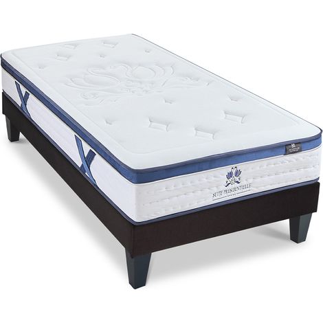 Ensemble Suite Présidentielle 90x190 cm Matelas Mousse + Sommier Bois (1/5)