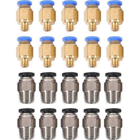 Connecteur pneumatique droit PC4-M10 + raccord rapide PC4-M6 pour imprimante 3D Bowden (1/5)