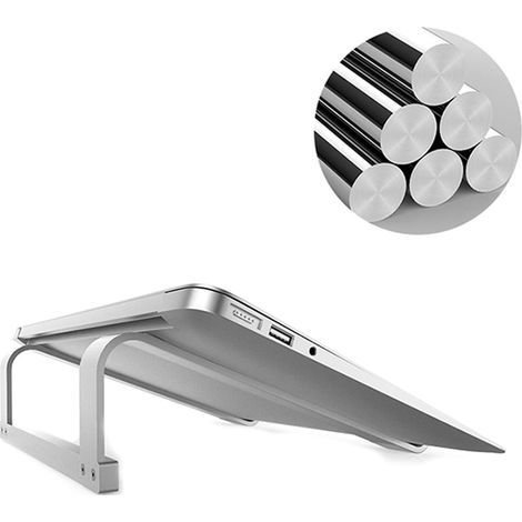 Support pour ordinateur portable, support de refroidissement portable en aluminium, rehausseur ergonomique universel pour MacBook Pro/Air et Surface Notebook, compatible avec les ordinateurs portables (1/5)