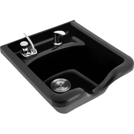 Bassin de Shampooing, Design Mural, Fonction Eau Chaude et Froide Double, noir (1/2)