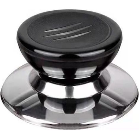 Petit couvercle de casserole noir de 3,8 cm avec poignée, poignée anti-brûlure, accessoires de cuisine, capuchon pour couvercle de casserole. (1/5)