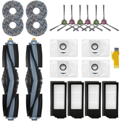 FOREHILL Kit accessoires pour ECOVACS DEEBOT X1e OMNI &amp X1 OMNI &amp X1 TURBO &amp X1+ Robot Aspirateur 20 Packs Brosses Roulantes, (1/4)