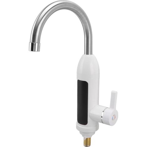 Robinet chauffe eau instantané IPX4 ABS sans réservoir en pour la cuisine prise ue 3000W 220V Acier inoxydable Acier
