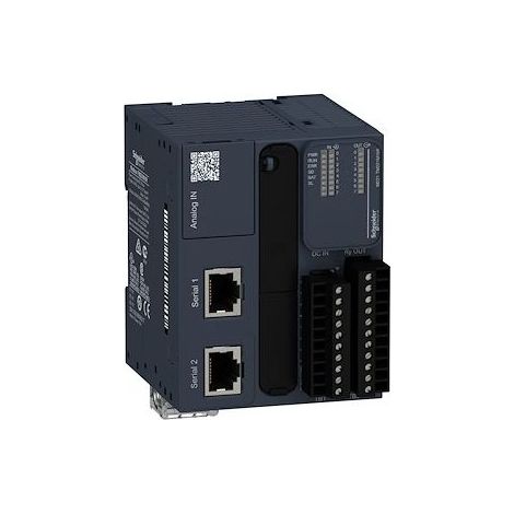 Schneider TM221M16R Modicon M221 Book, controller 16I/O relè, 2 porte seriali, 24 VCC, viti - PV: 09 - RL: 16 - SV: 1.10