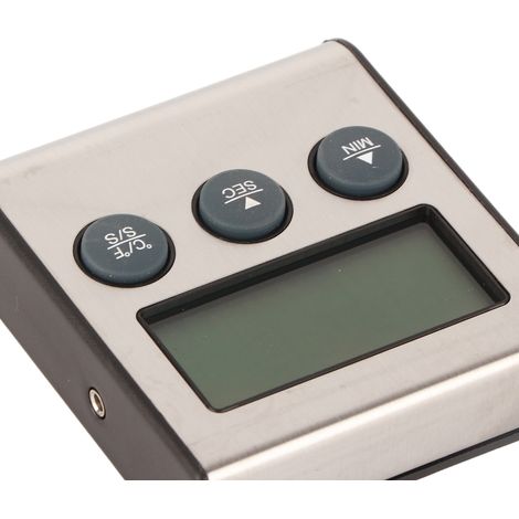 Thermomètre de cuisson numérique avec minuterie, affichage LCD °C/°F et sonde pour barbecue, viandes et aliments grillés. (1/5)