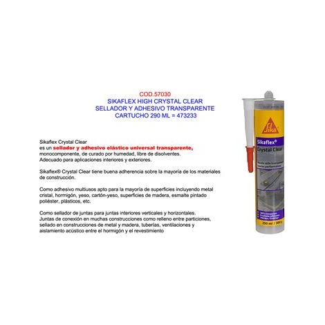 Sikaflex Mastic Transparent Haute Brillance 290 ml (1/3)