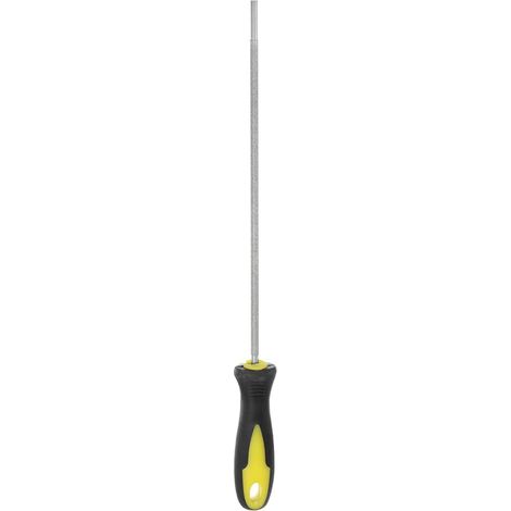 Diamant Tronçonneuse Lime 5/32"(4mm) 80 Grits Haut Dureté Ronde Coupe Affûté Râpe avec Plastique Poignée pour Chaîne Scie Polissage (1/5)