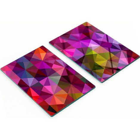 Küchenschneidebretter aus Glas mit abstraktem Wellenmuster, 2 x 40 x 52 cm (1/5)