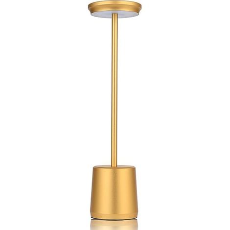 Kabellose Metall-Schreibtischlampe, tragbare LED-Tischlampe mit Berührungssensor, wiederaufladbare Aluminium-Lampe mit 3 Farbtemperaturen, 3 Helligkeitsstufen, Nachtlicht, Nachttischlampe (1/5)