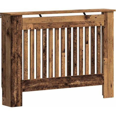 Cubierta de Radiador Madera envejecida 112 x 19 x 81,5 cm vidaXL