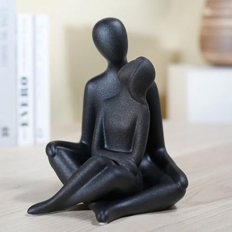 Figurine Couple - Résine - Décoration Chambre - Pour Table de Nuit ou Armoire à Vin - Cadeau Anniversaire - 1 Pièce (1/5)