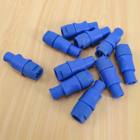 Connecteur Speakon - Fiche Mâle 3 Broches - 20 A 250 V CA - Pour Systèmes Audio Vidéo et Éclairage - Lot de 10 (1/5)