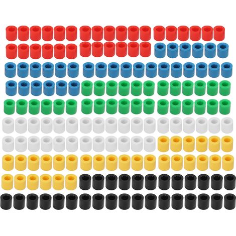 180 Pcs Breadboard Push Button Cover 6 Colors Round ABS Plastic Replacement Tact Switch Push Button Hat Set