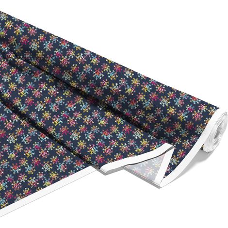 TESSUTI DECORATIVI PER ESTERNI OXFORD - Motivo fiocchi di neve colorati I DX071 (1/5)