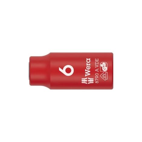 Vaso  de  punta  8790  A  VDE  1/4  pulgadas  SW  6mm  L.41mm  WERA (1/5)