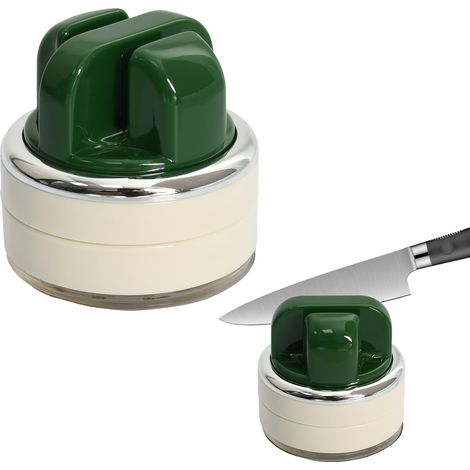 Aiguiseur Couteaux à Ventouse Affuteur de Couteaux Manuel Aiguiseur Couteau Vert Professionnel Knife Sharpener Ustensiles de Cuisine (1/5)