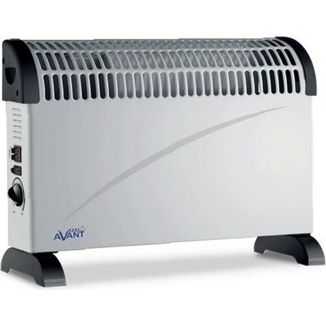 Avant AV7580 - Konvektor con Heizgerät De Air 2000w con 3 Stufen De Leistung: 750w - 1250w - 2000w. Einstellbarer Thermostat, Tragegriffe, Überhitzungsschutz. Farbe Grau