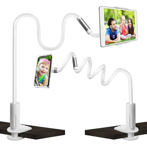 Support tablette à col de cygne, bras flexible réglable à 360°, support téléphone longue portée pour iPad Mini, iPhone, Samsung et appareils 4-10,5 pouces (1/5)