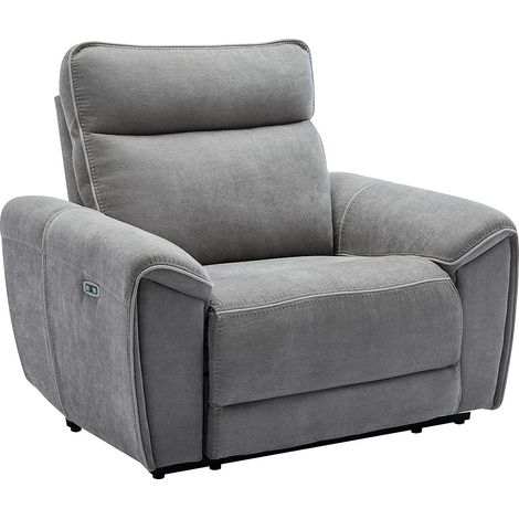 Poltrona relax elettrica in Tessuto Grigio - DJARALO