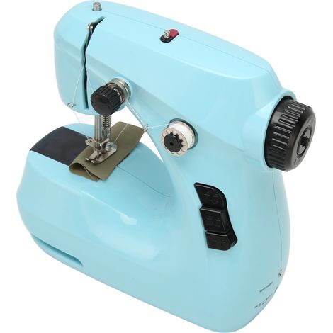 Mini machine à coudre, petite machine à coudre électrique portable avec double interrupteur d'alimentation, adaptée aux débutants et aux enfants, prise européenne 100-240V. (1/5)