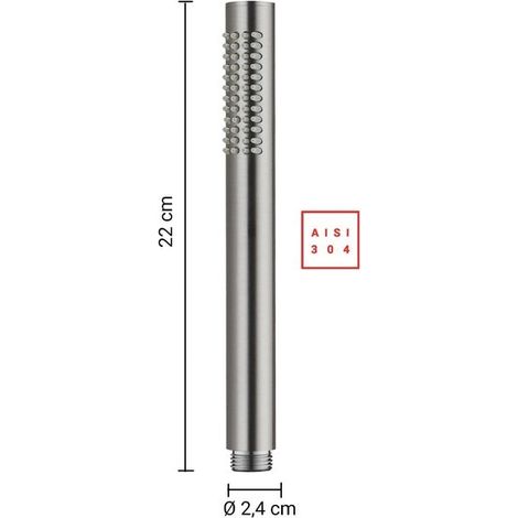 Set doccia tondo Ø25 cm High Pro Plus gun metal (1/2)
