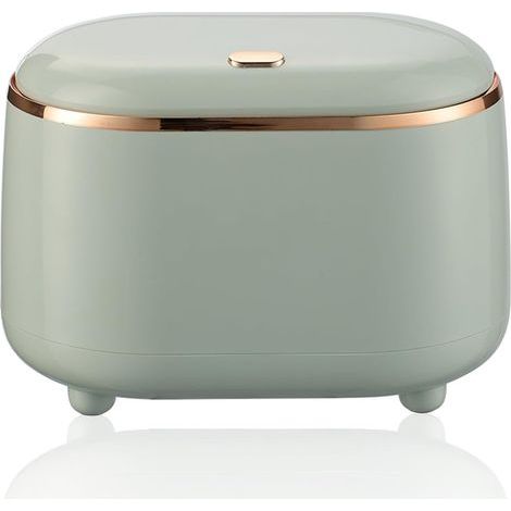 CCYKXA  Small tabletop bin with lid - 2L - Mini tabletop bin for bedroom, dining room, bathroom, office (green)