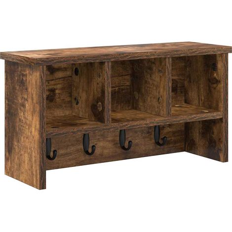 Maison Exclusive - Wandmontierter nachttisch Geräucherte Eiche 50