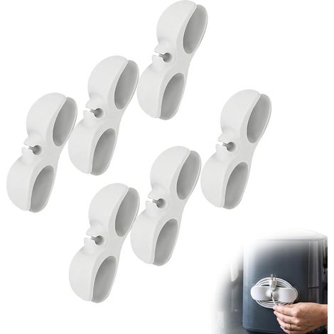 Organizador de cables de 6 piezas, organizador de cables eléctricos, organizador de cables adhesivo para cocina, ideal para licuadoras, arroceras, cafeteras y electrodomésticos. (1/5)