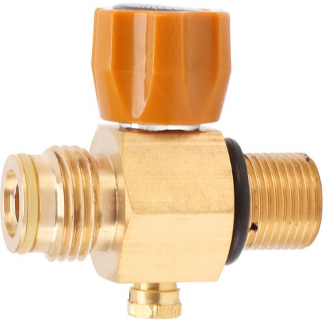 Geeignet für CO2-Flaschenfülladapter, maximaler Druck 5000 psi, G1/2-14-Anschluss, M181,5 Gold-Hochdruck-Schaltventil. (1/5)