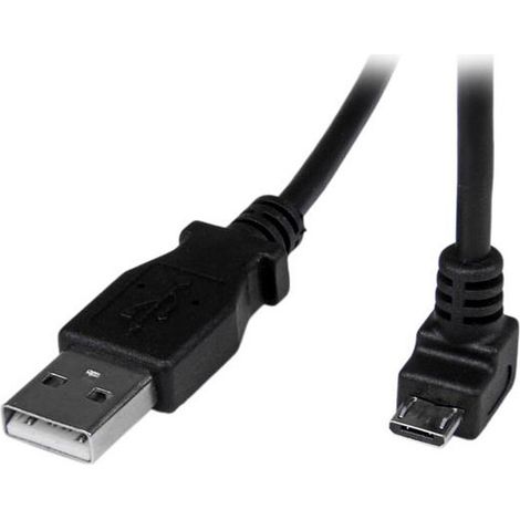 StarTech.com USBAUB2MD - Câble USB 2.0 Type-A vers micro-USB 2.0 Type-B coudé (Mâle/Mâle - 2 m)