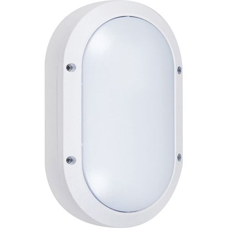 Aplique AMAZONAS pequeño IP54 1xE27 Aluminio + Policarbonato (PC) Blanco