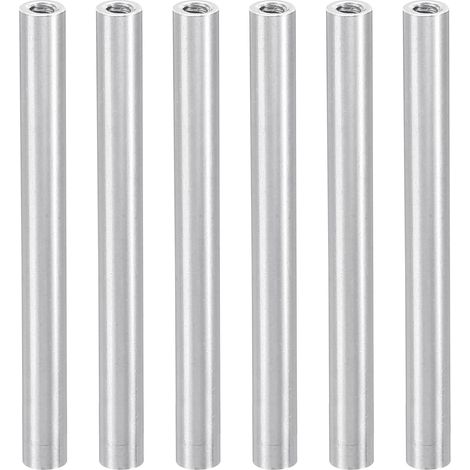 6Pcs Entretoise Filetée M3 en Aluminium 3x5x55mm Argent (1/5)
