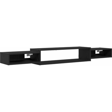 Meuble TV mural Meuble de rangement - Chêne noir 180 x 28 x 21 cm fr2676 - Maison La Vie
