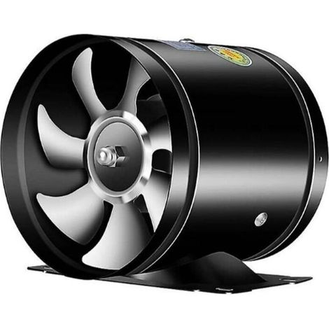 Abluftventilator, Metall-Rohrventilator, Mini-Abluftventilator, Wandventilator fürs Badezimmer, WC-Rohrventilator, 25 cm - Crezuo
