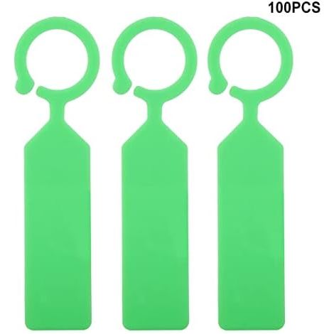 100 Pcs Plastic Hanging Plant Labels Waterproof Green 11x2.2cm Garden Flower Identification (1/5)
