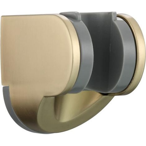 Or Brossé Support de Pommeau de Douche Réglable en Plastique Fixation Douche Murale (1/4)