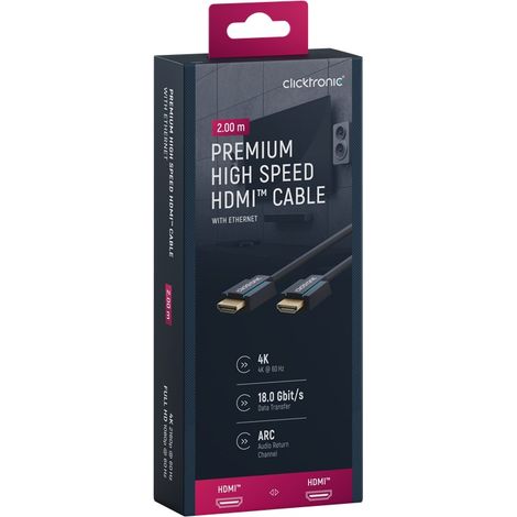 Premium Cavo HDMI™ ad altissima velocità, 4K/60Hz. Lunghezza del Cavo 2 m (1/5)